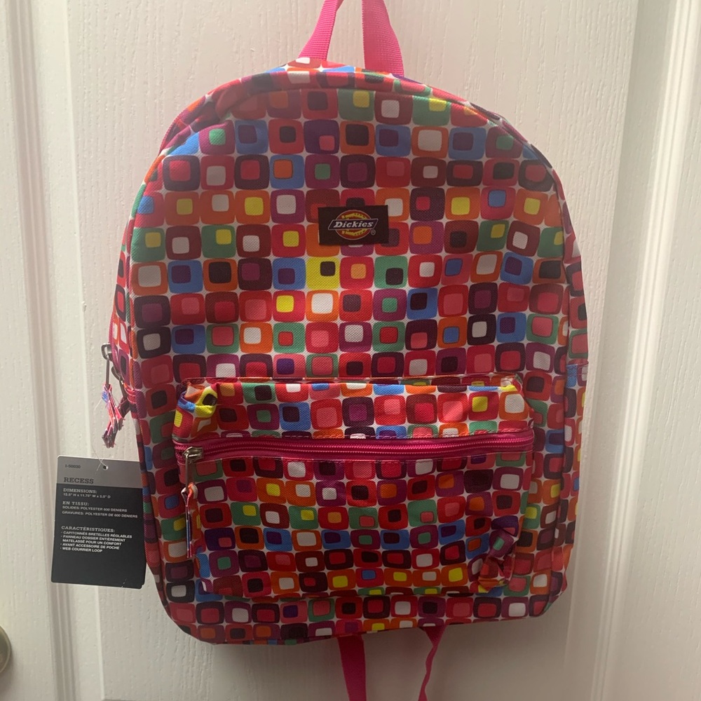 Dickies pink with dots backpack